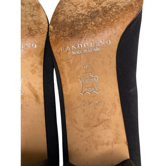 Bandolino Ivory Strappy Heels 9.5M Faux Leather Open Toe Sandals Bridal Prom - Picture 3 of 11